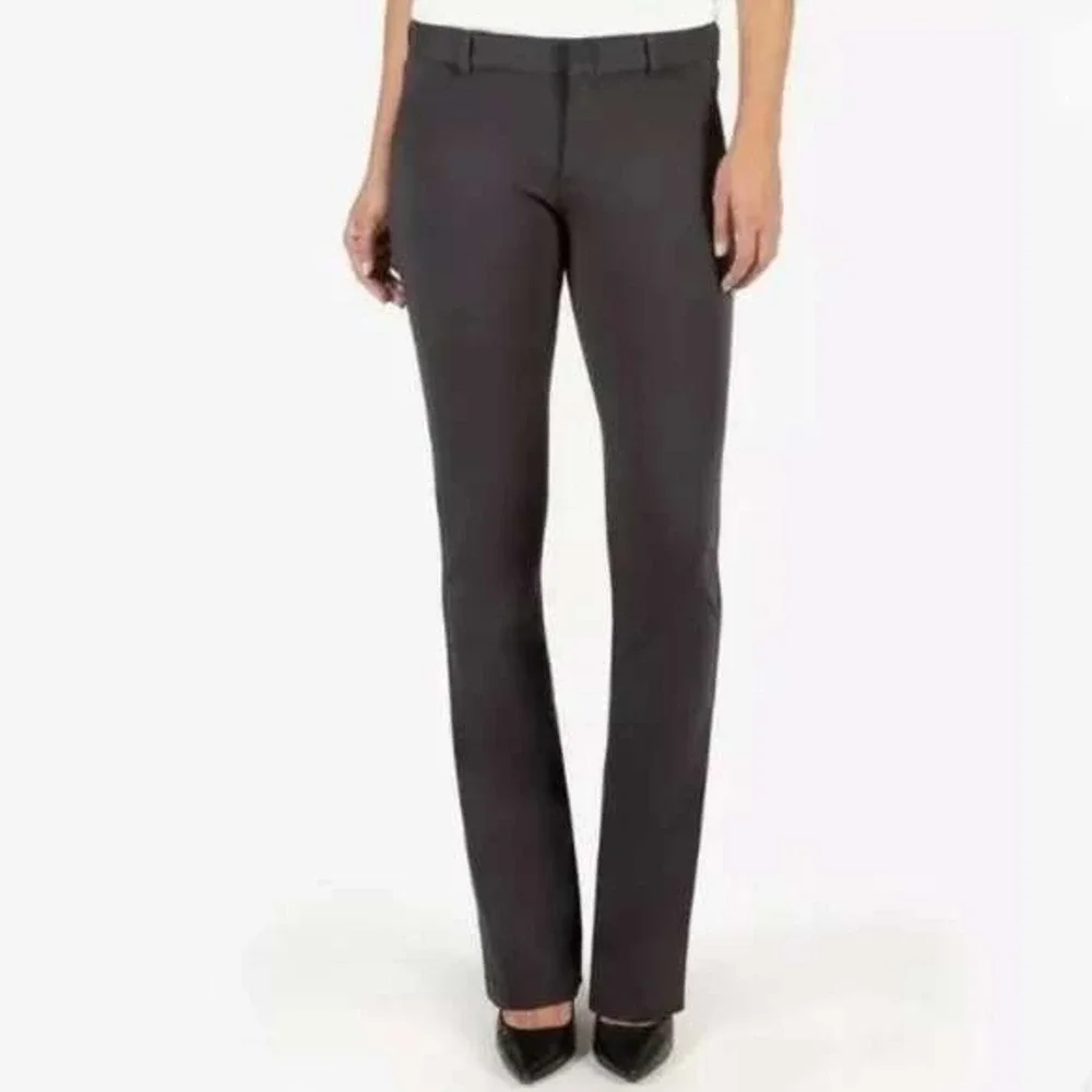 KUT from the Kloth Trouser Bootcut Pants Women's Size 8 Dark Gray Stretch Career